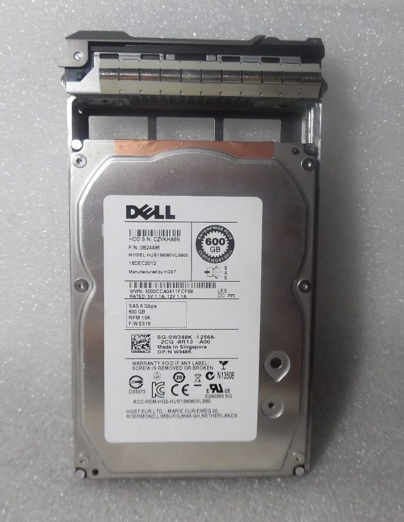 Dell Server HDD HITACHI 3.5" 600GB SAS 15K HUS156060VLS600 With New Tray