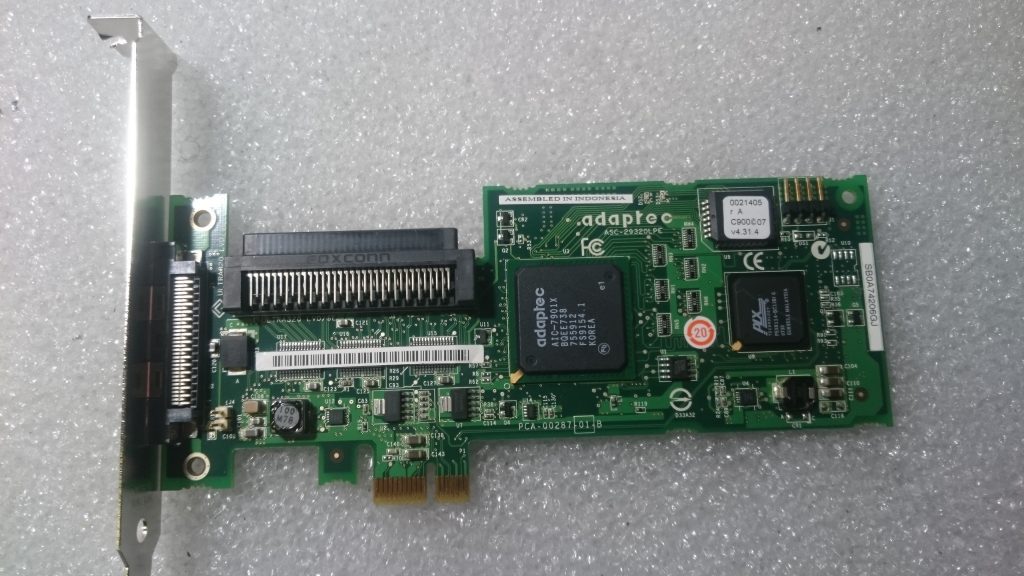 29320LPE ASC-29320LPE PCIe U320 SCSI Adaptec 43W4325 hard disk card –  Garland Computers